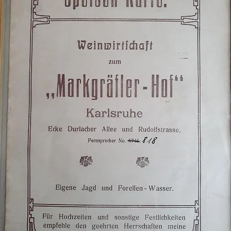 מלון Markgraefler Hof קרלסרוהה